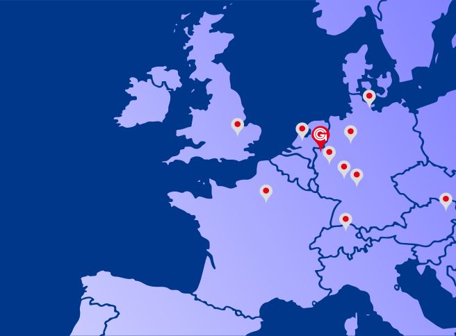 Karte der europäischen Vertretungen